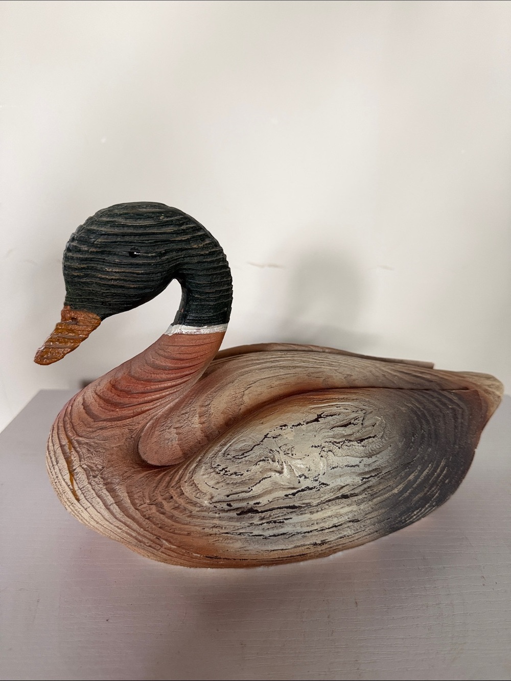 Wooden Mallard Sculpture